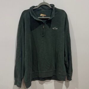 Orvis Men's Forest Green Zip-Up Sweater